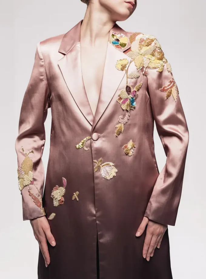 Grover Coat With Embroidery
